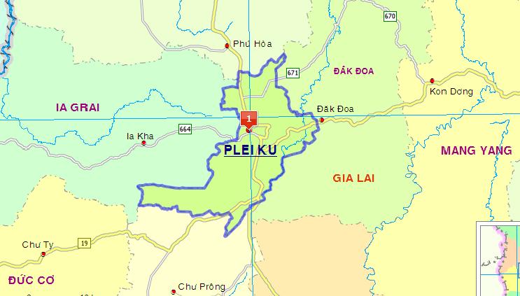 Bản đồ thành phố Pleiku